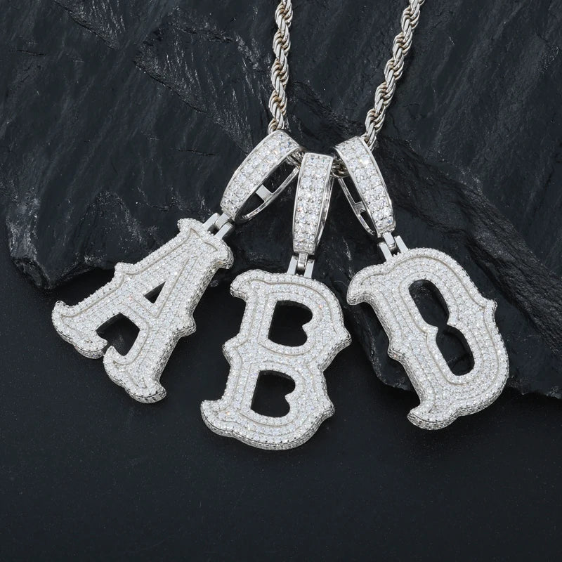 Iced Out Letter Pendant for Men, image 4
