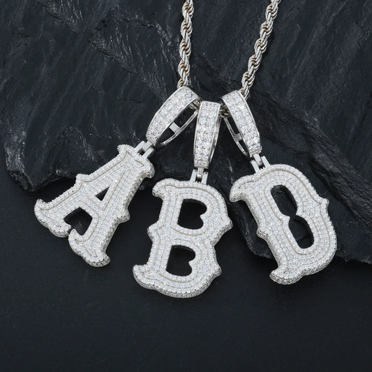 Iced Out Letter Pendant for Men, image 4