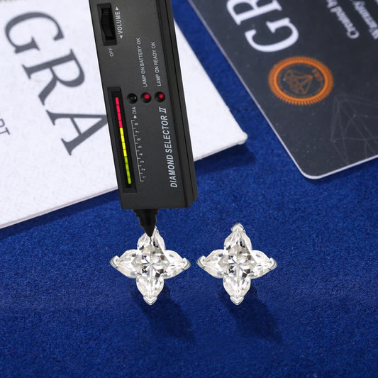 1ct Lily Cut Moissanite Stud Earrings, image 5