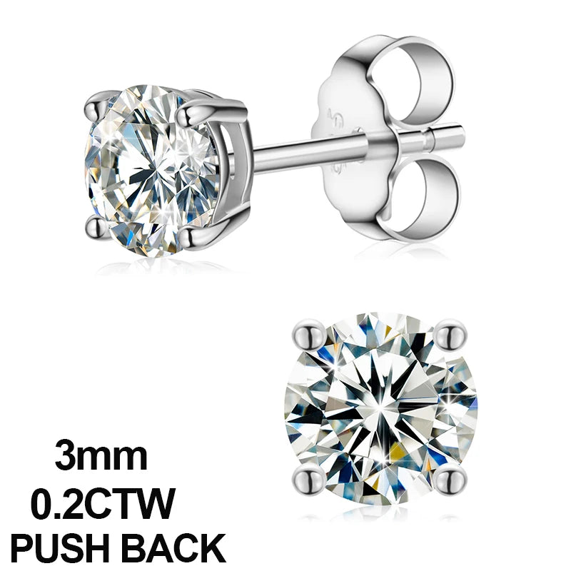 Moissanite Stud Earrings for Men, image 16