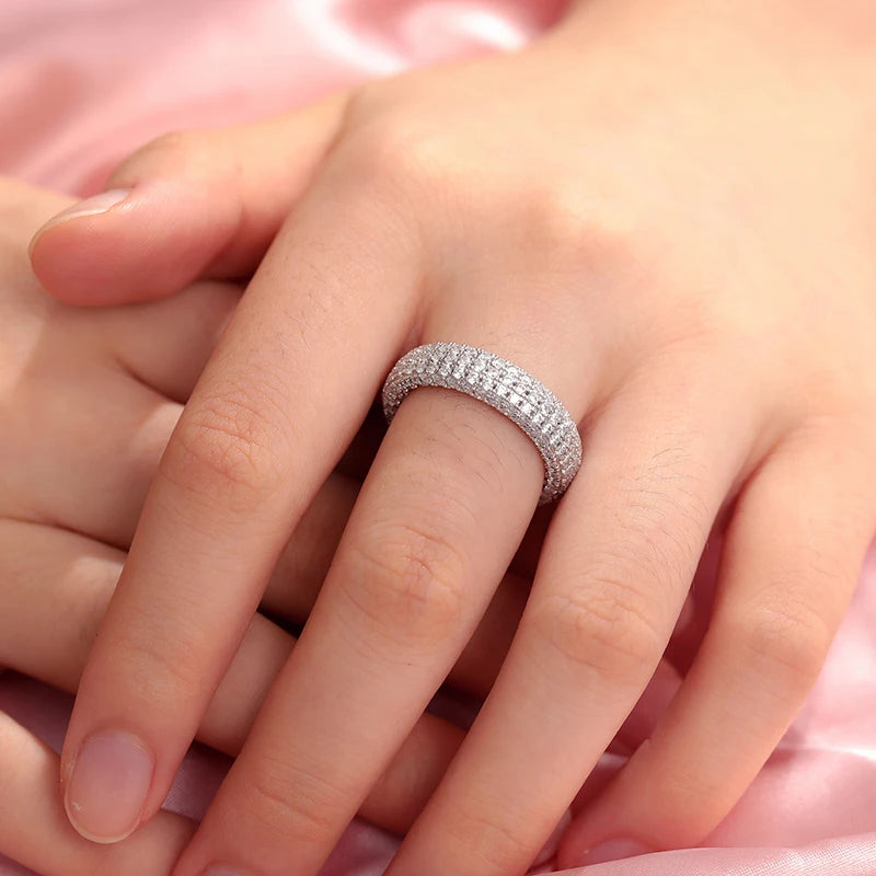 Wide Pave Band Ring for Men and Women, image 6