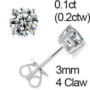 Round Cut Moissanite Stud Earrings, image 12