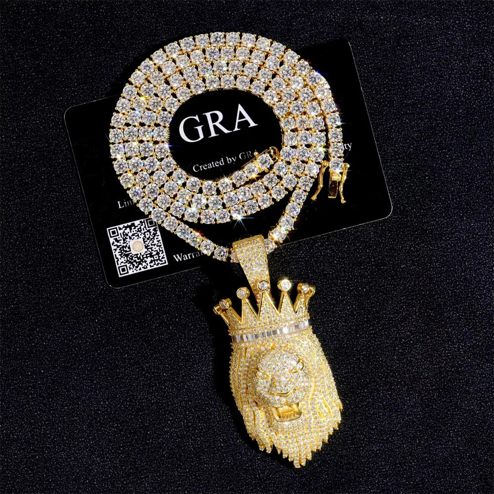 Crown Lion Pendant for Men, image 3