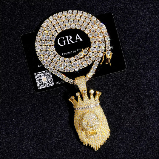 Crown Lion Pendant for Men, image 3
