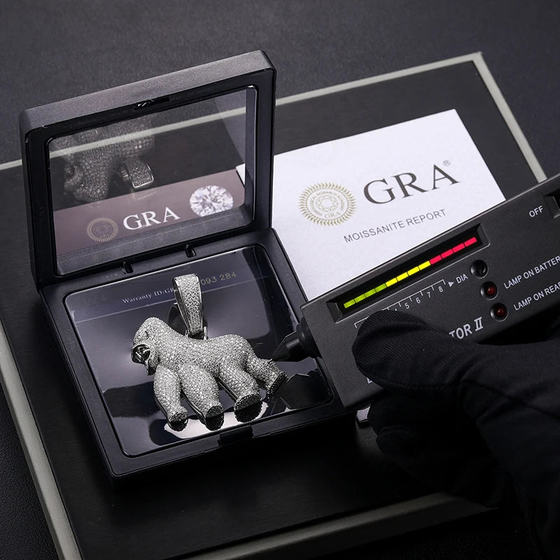 Iced Out Gorilla Pendant for Men, image 3