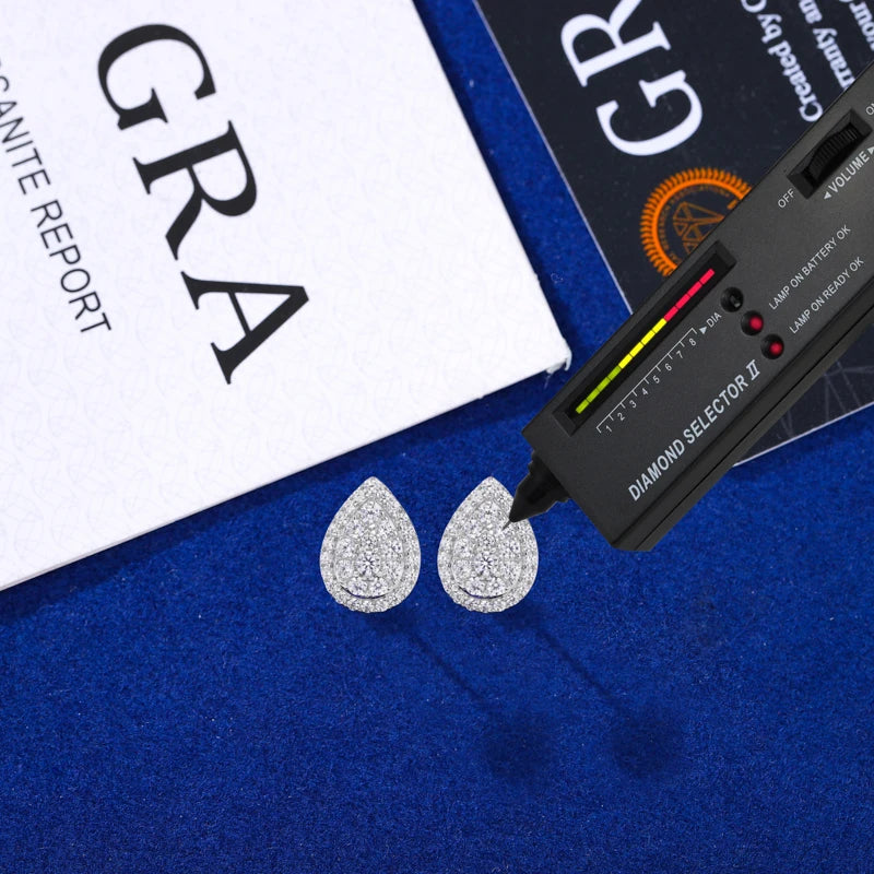 Pave Teardrop Stud Earrings, image 4