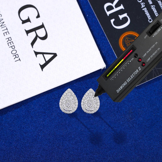 Pave Teardrop Stud Earrings, image 4