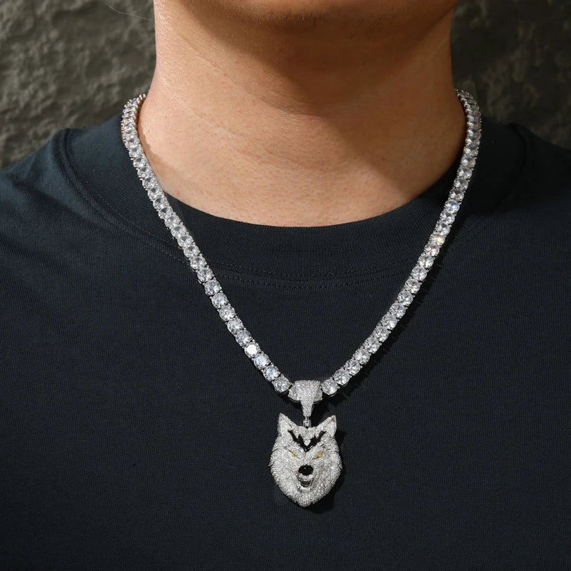 Iced Out Animal Head Pendant for Men, image 5