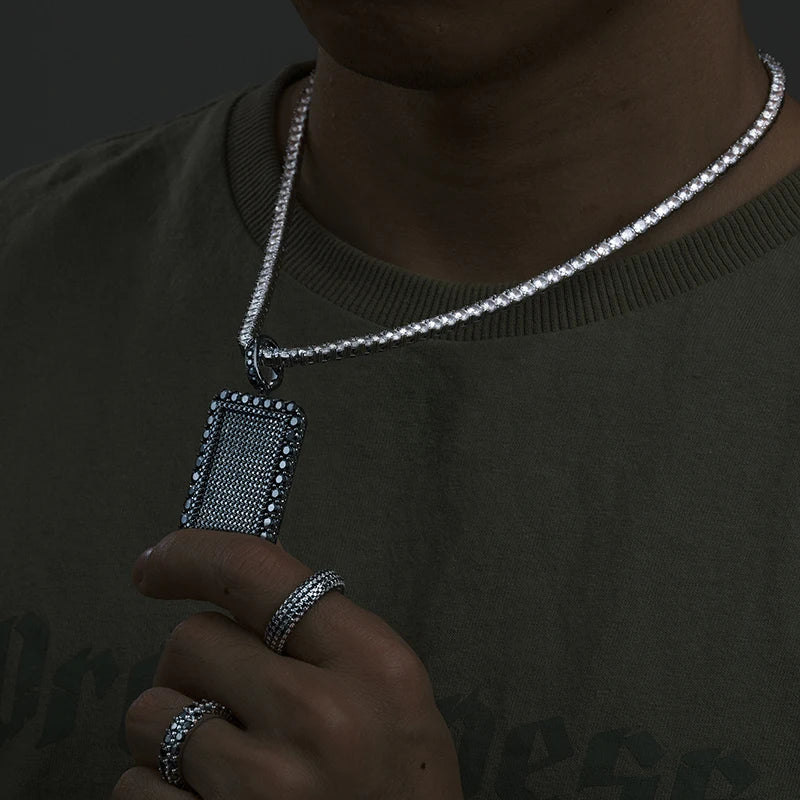 Iced Out Tag Pendant for Men, image 8