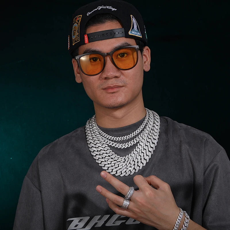 Iced Out Cuban Link Chain for Men, image 4