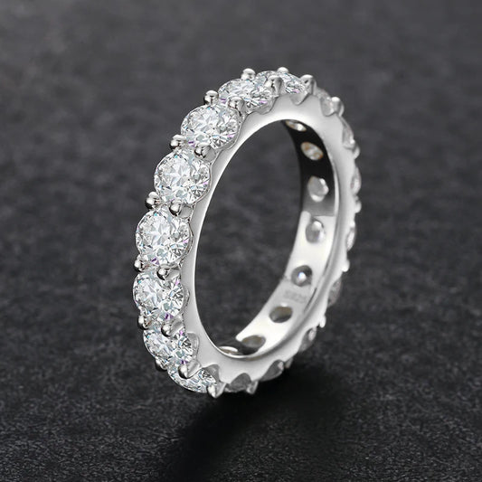 Iced Out Moissanite Band Ring for Men