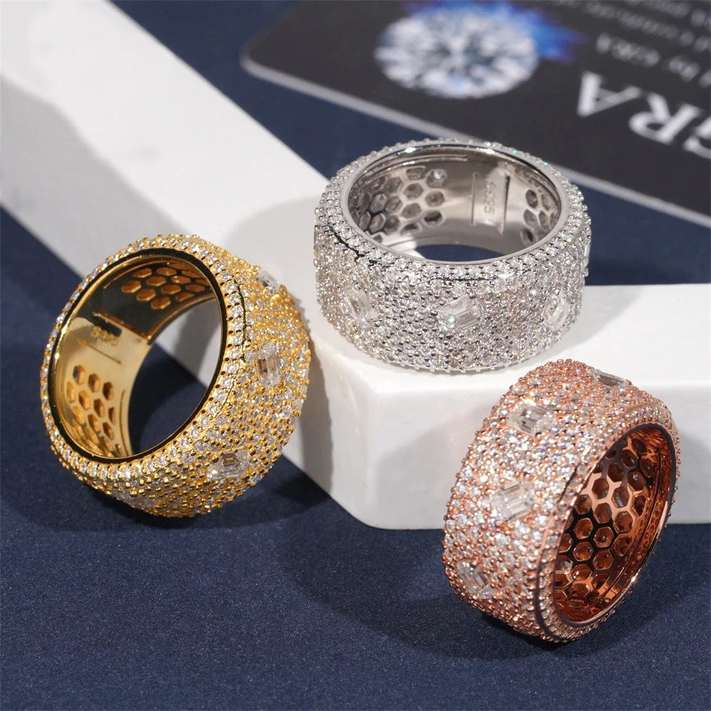 Wide Pave Band Ring for Men, image 7