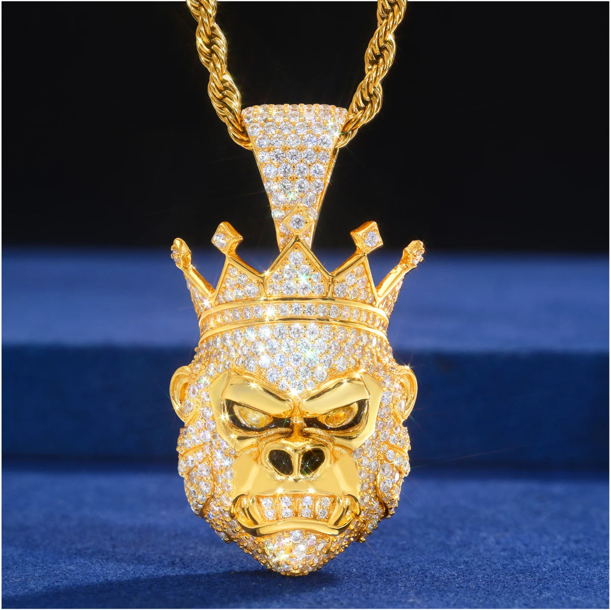 Iced Out Animal Head Pendant for Men, image 9