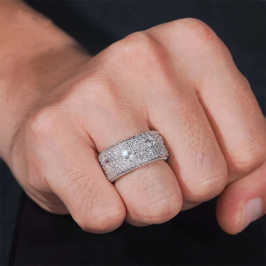 Wide Pave Band Ring for Men, image 6