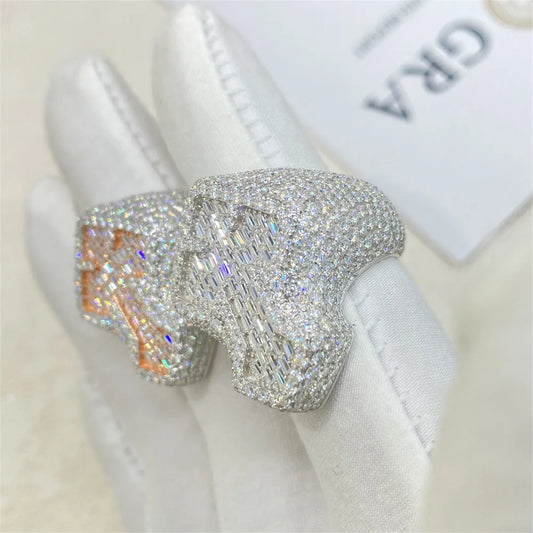 Iced Out Cross Signet Ring for Men, image 4