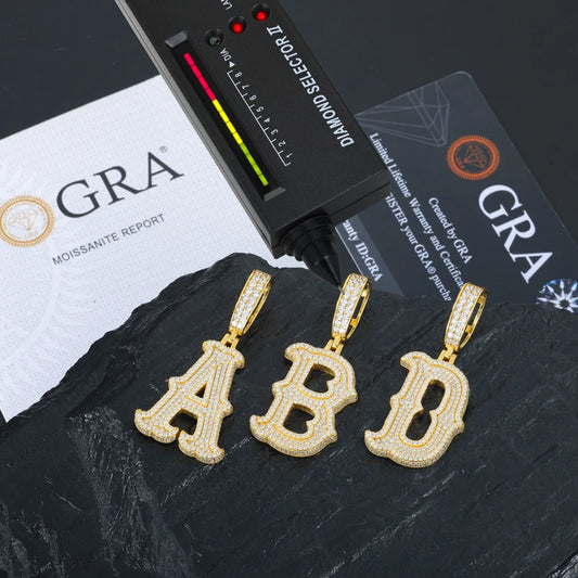 Iced Out Letter Pendant for Men, image 5