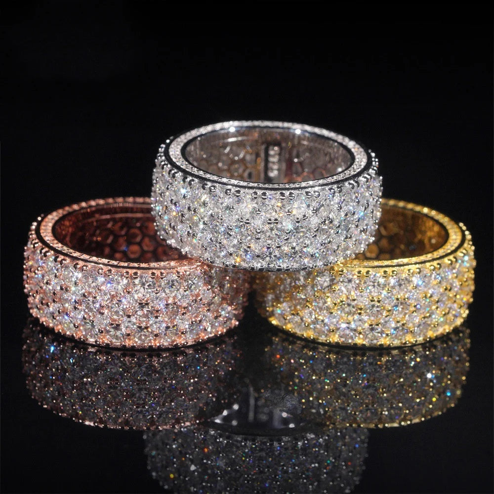 Wide Pave Band Ring for Men, image 4