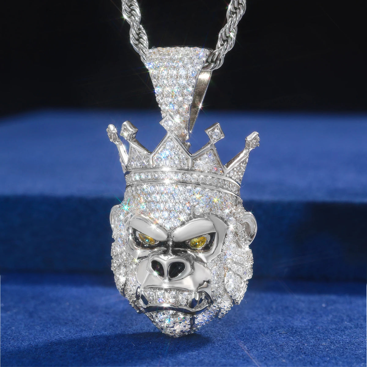 Iced Out Animal Head Pendant for Men, image 16