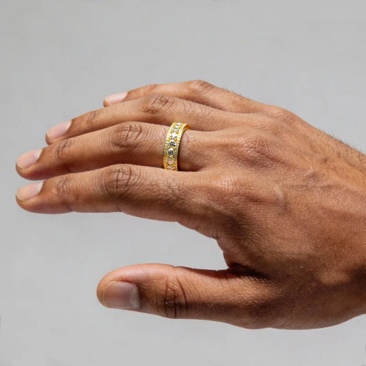 Iced Out Eternity Band Ring for Men, image 4
