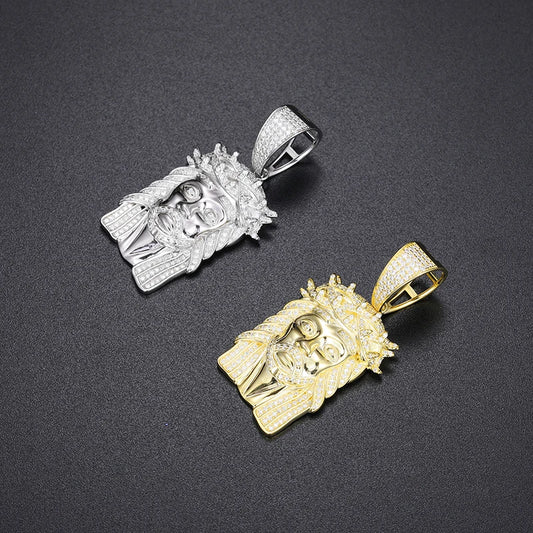 Iced Out Jesus Head Pendant for Men, image 5