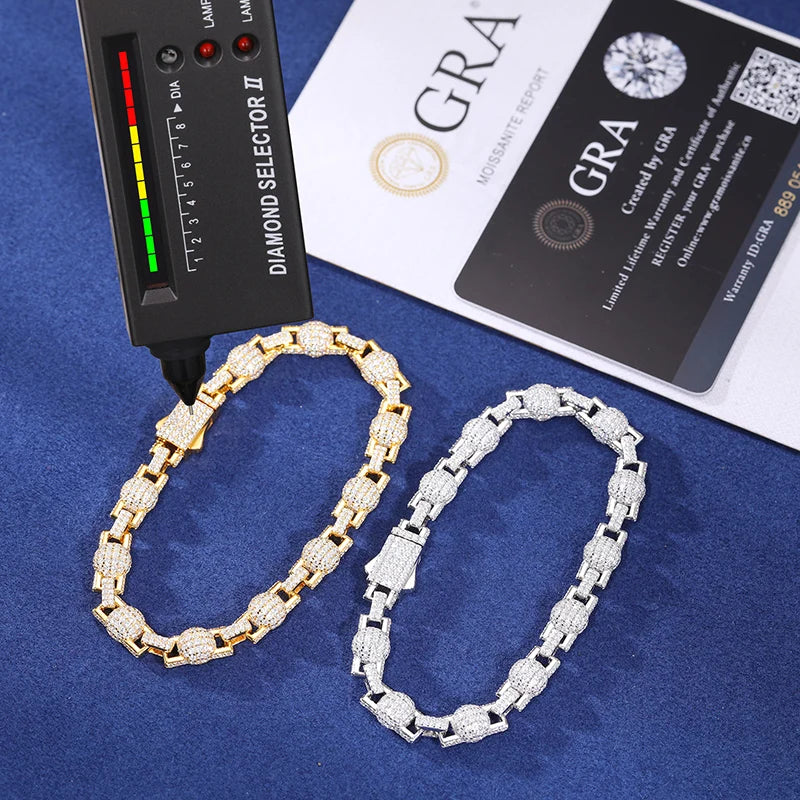 Iced Out Bead Chain Bracelet or Necklace for Men, image 2