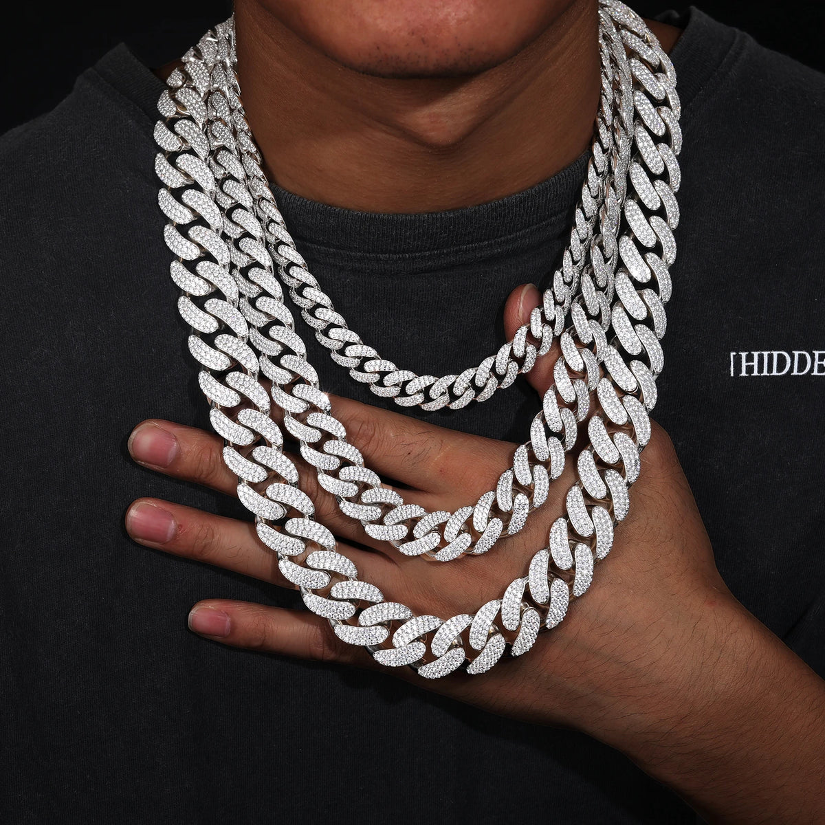 Iced Out Miami Cuban Link Necklace or Bracelet for Men, image 5
