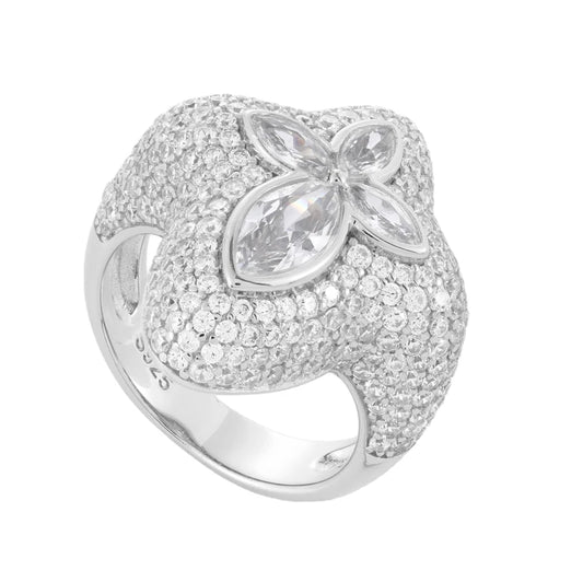 Iced Out Cross Ring for Men