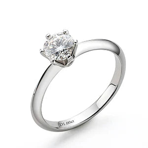 Round Cut Moissanite Ring