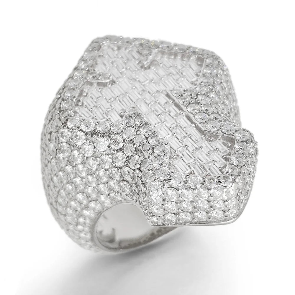 Iced Out Cross Signet Ring for Men, image 6