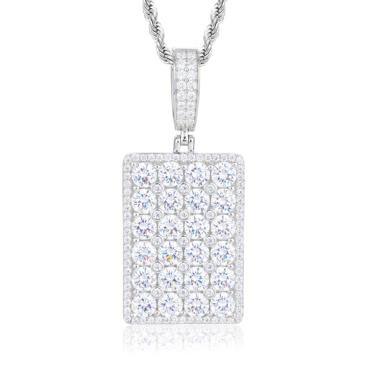 Iced Out Dog Tag Pendant for Men, image 11