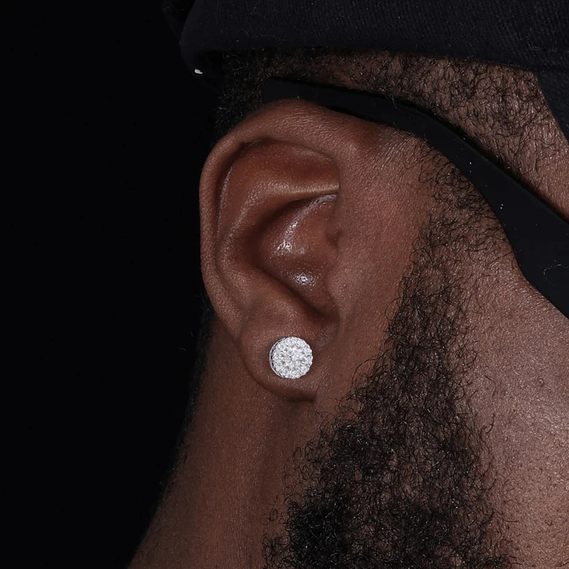 Moissanite Flower Cluster Stud Earrings, image 8