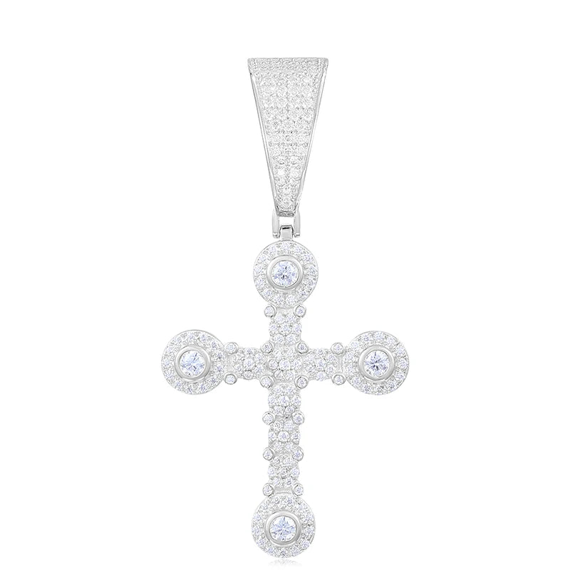 Iced Out Cross Pendant Necklace for Men, image 2