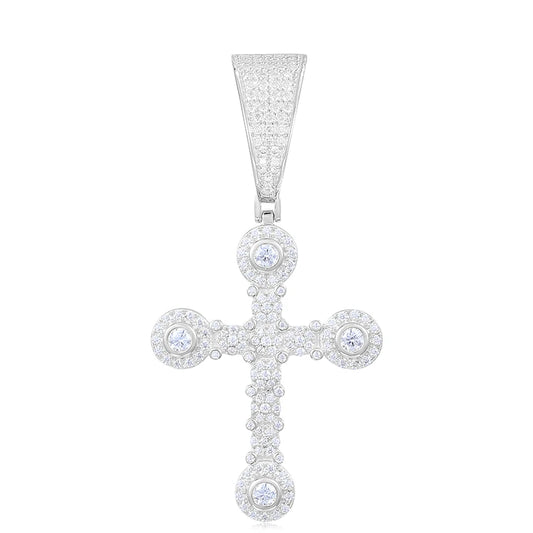 Iced Out Cross Pendant Necklace for Men, image 2