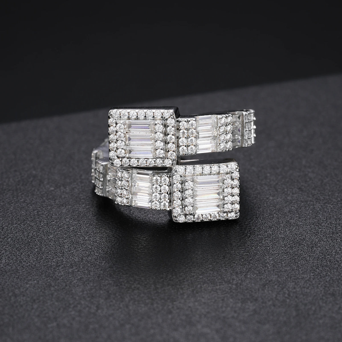 Iced Out Moissanite Rings for Men, image 5