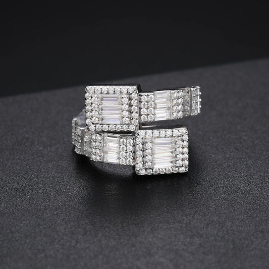 Iced Out Moissanite Rings for Men, image 5