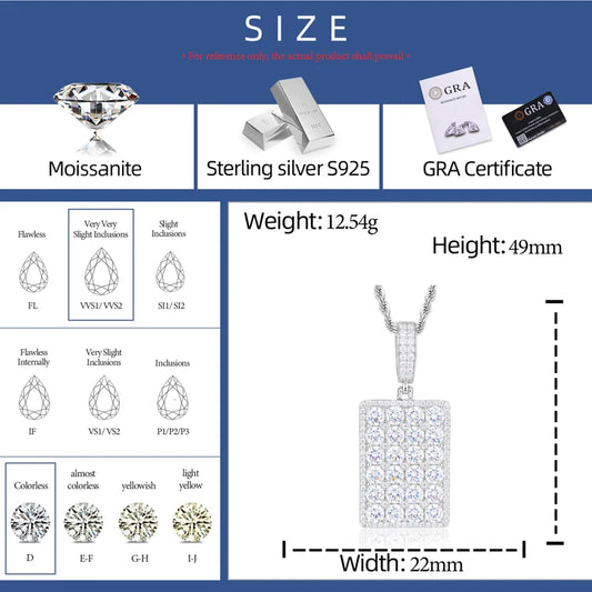 Iced Out Dog Tag Pendant for Men, image 5