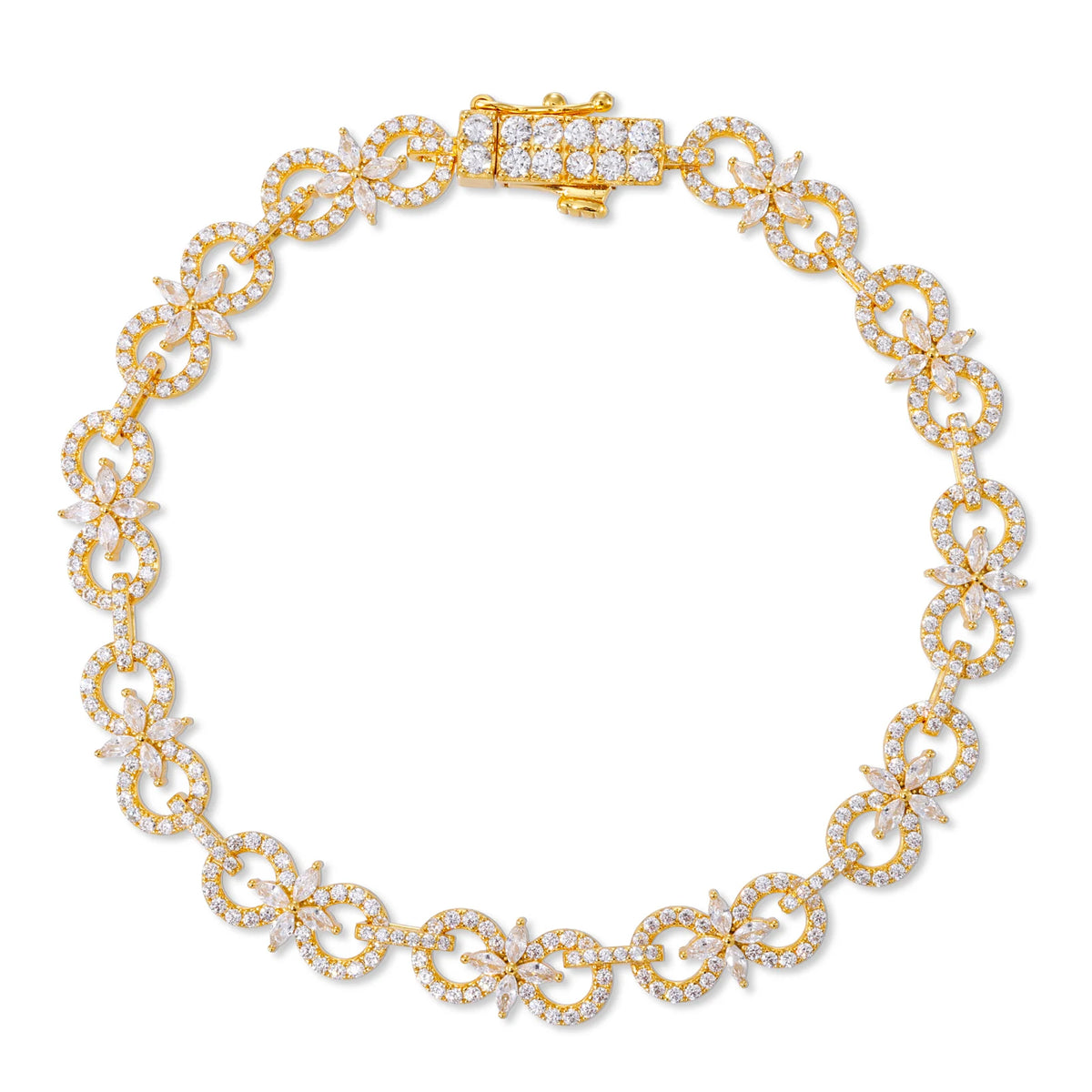 Iced Out Marquise Infinity Link Bracelet for Men, image 7