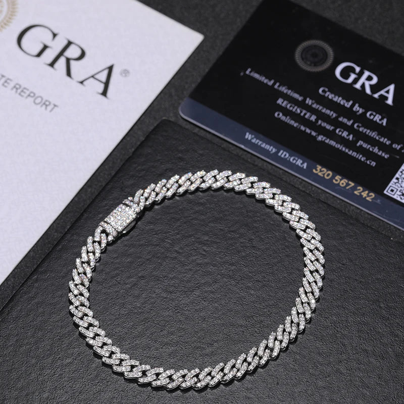 6mm Moissanite Cuban Link Bracelet, image 4