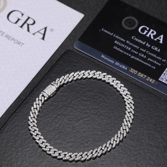 6mm Moissanite Cuban Link Bracelet, image 4