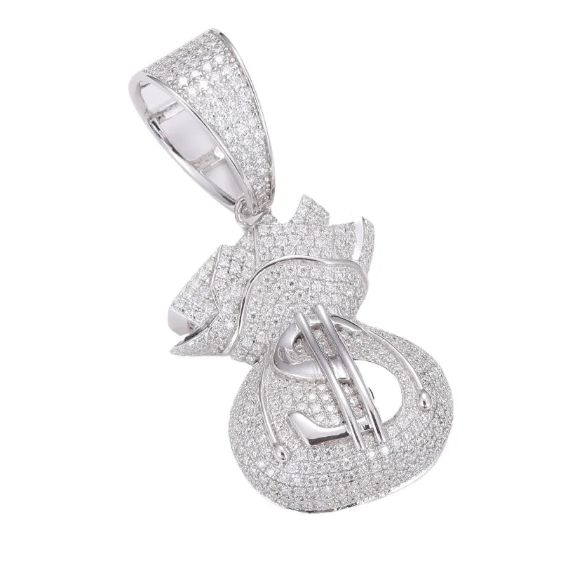 Iced Out Money Pendant Necklace for Men, image 11