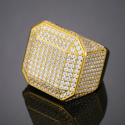Iced Out Moissanite Statement Rings for Men, image 4