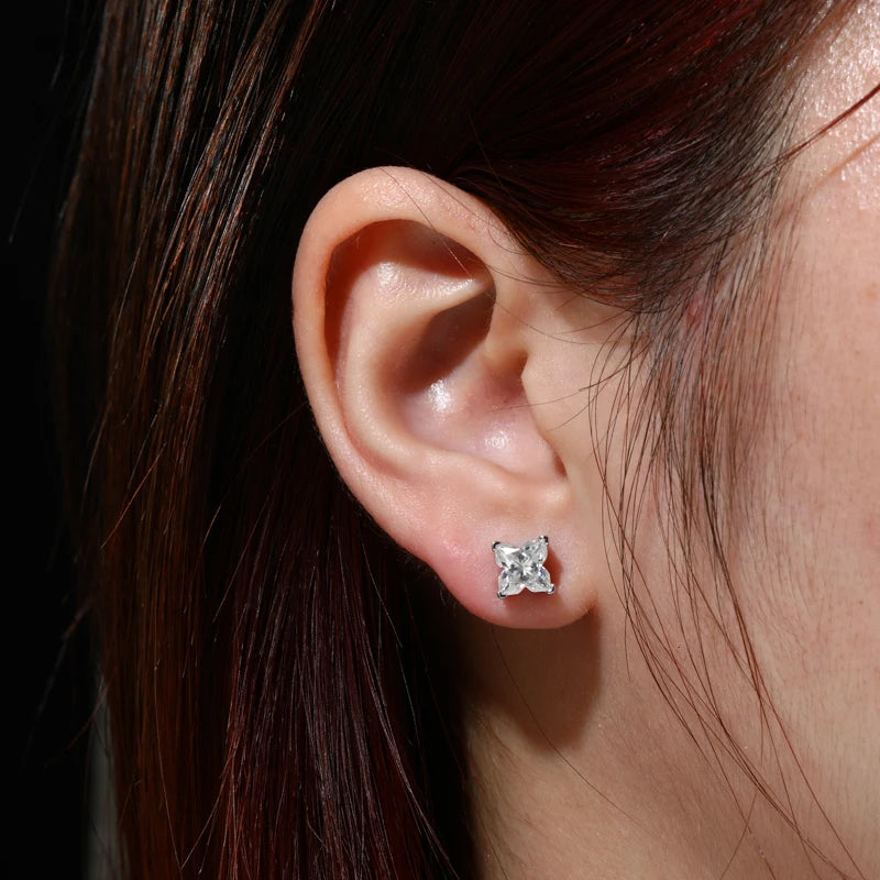 1ct Lily Cut Moissanite Stud Earrings, image 7