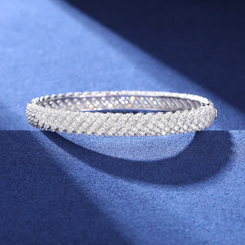 8mm Iced Out Twist Bangle, image 6