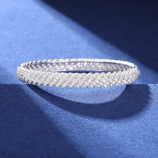 8mm Iced Out Twist Bangle, image 6
