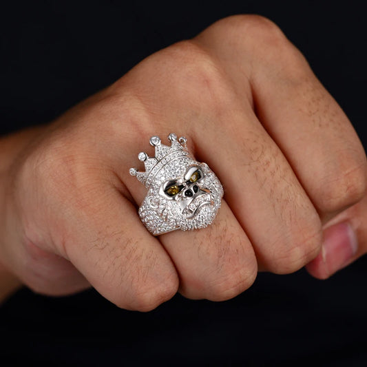 Iced Out Moissanite Gorilla Signet Ring for Men, image 6