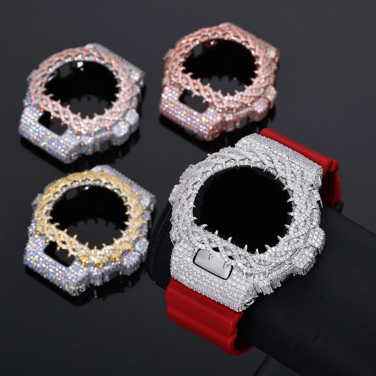 Iced Out Thorn Watch Bezel, image 5