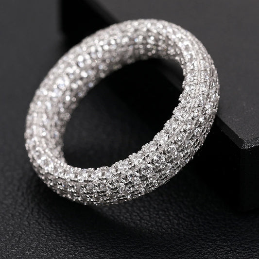 Wide Pave Band Ring for Men and Women, image 4