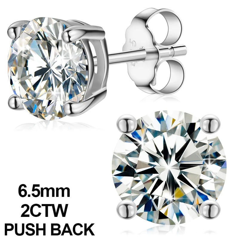 Moissanite Stud Earrings for Men, image 15