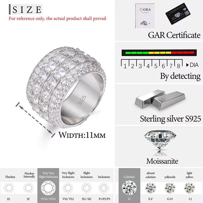 Iced Out Wide Pave Band Ring, image 4