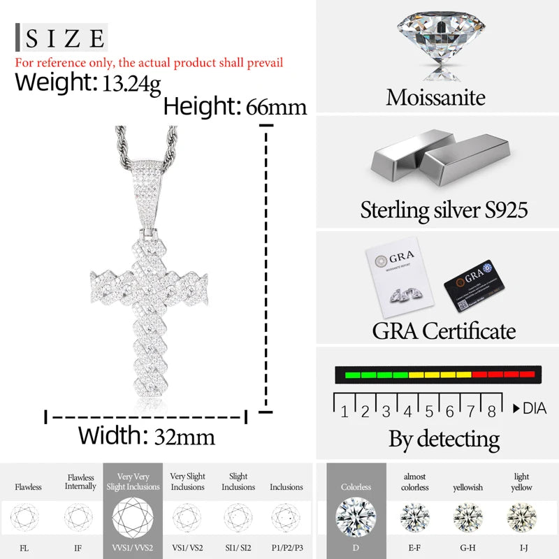 14mm Cross Pendant for Men, image 8